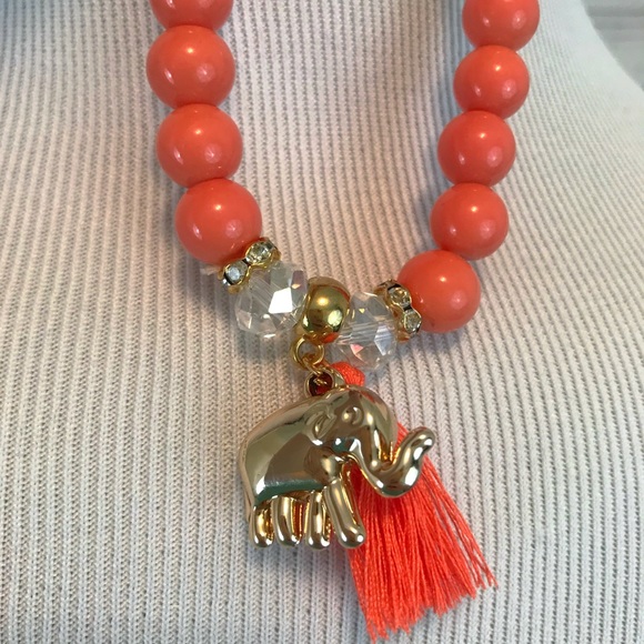 Jewelry - 💙 Elephant tassel bracelet, peach color